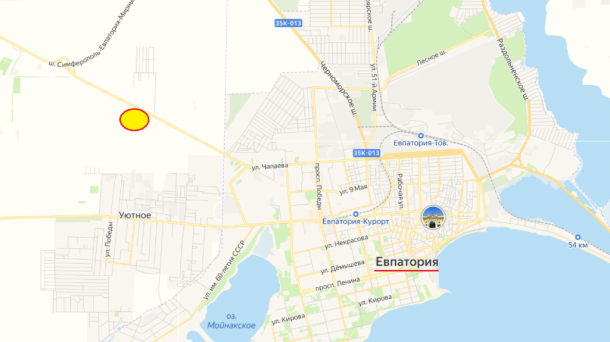 53,6 га по Мирненской трассе, вблизи Евпатории.