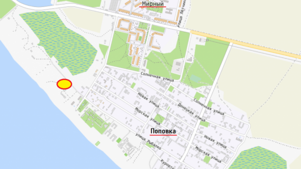 12 соток в с.Поповка по ул.Рыбалко (70м до пляжа).